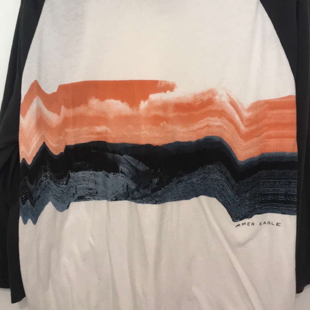 American Eagle Mens baseball style T-shirt Large - Picture 2 of 4